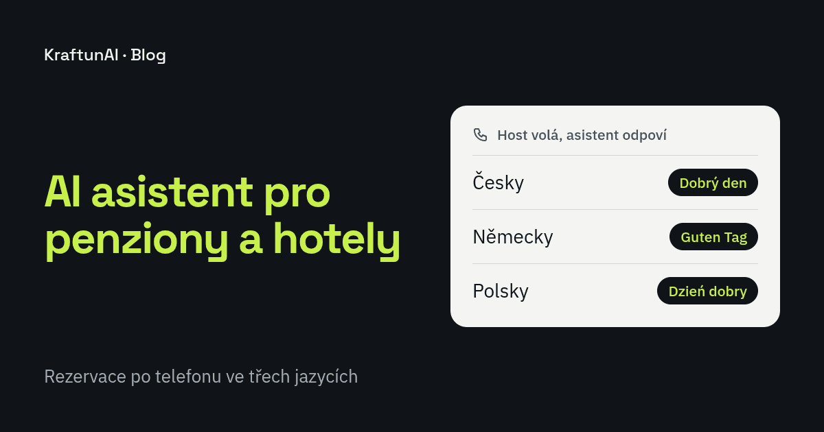 Recepce menšího penzionu